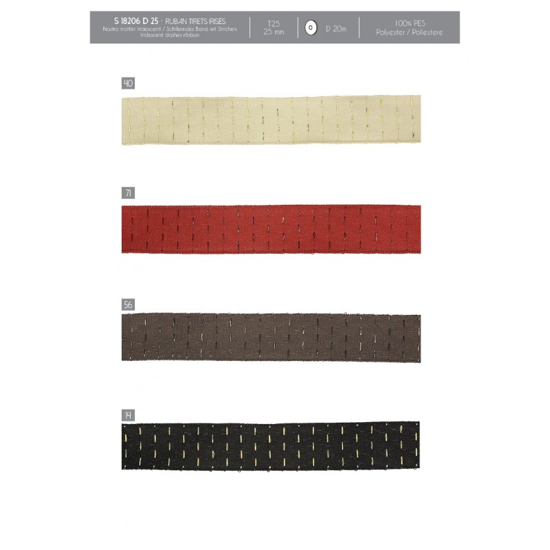 Stephanoise S18206 - RUBAN TIRETS IRISÉS