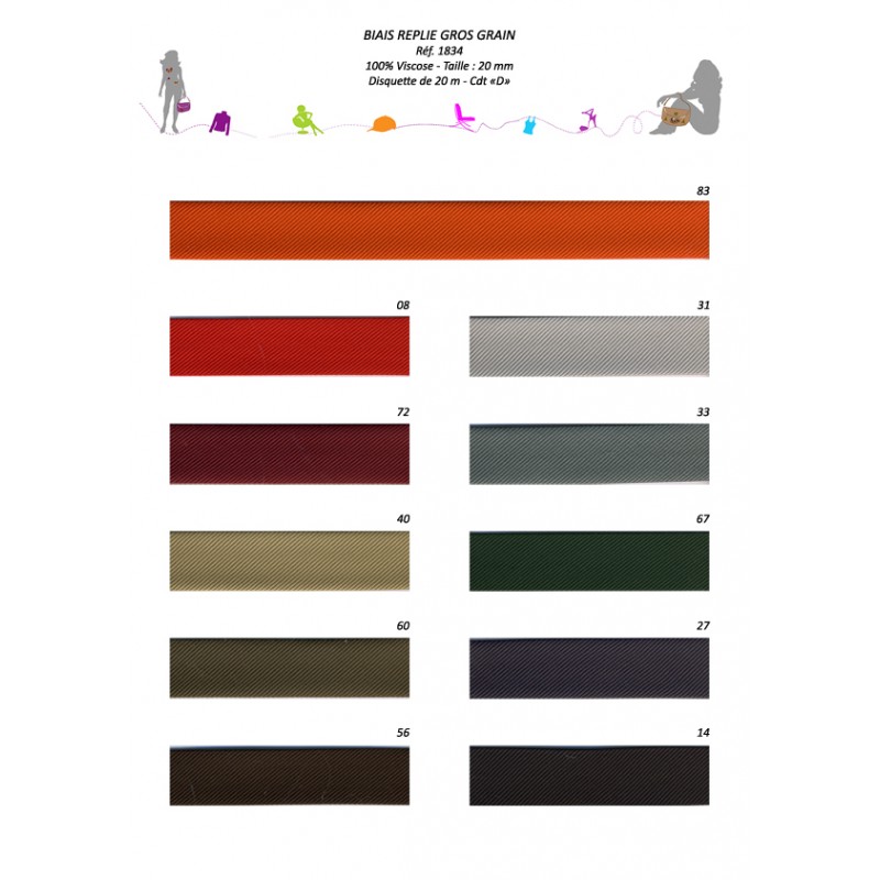 Stephanoise S1834 - BIAIS REPLIE GROS GRAIN 20/10/10