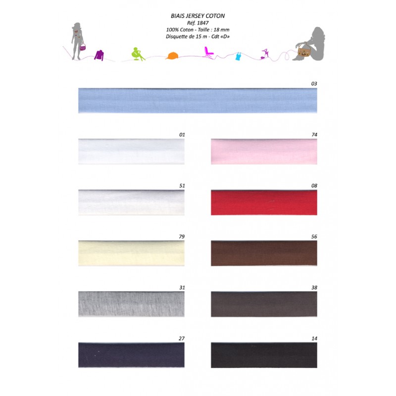 Stephanoise S1847 - BIAIS REPLIE JERSEY 18MM