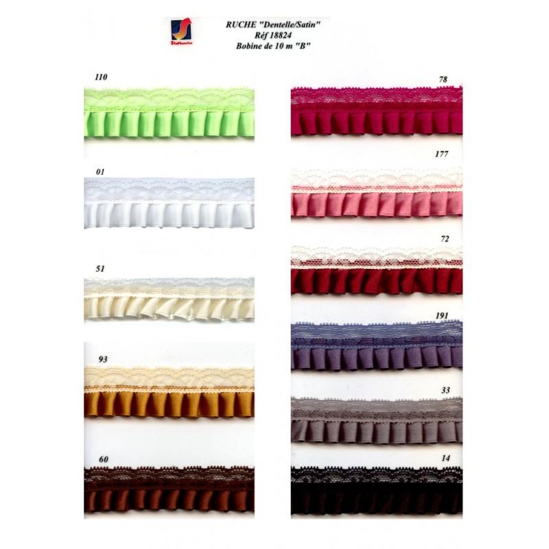 Stephanoise S18824 - RUCHE "DENTELLE/SATIN