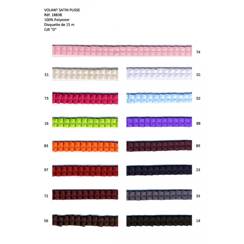 Stephanoise S18838 - VOLANT SATIN PLISSE