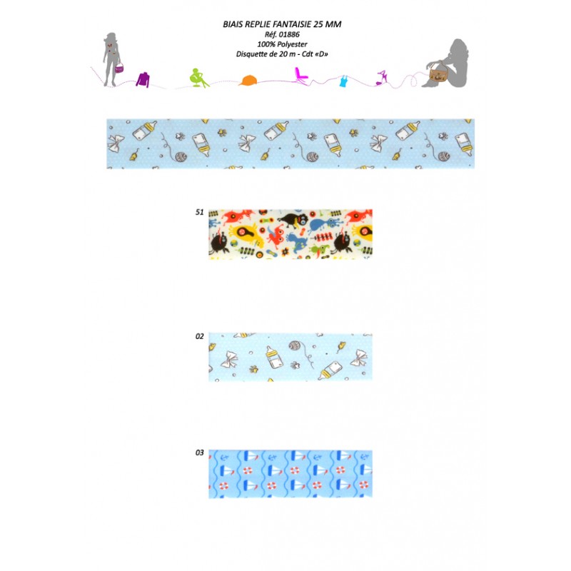 Stephanoise S1886 - BIAIS REPLIE FANTAISIE