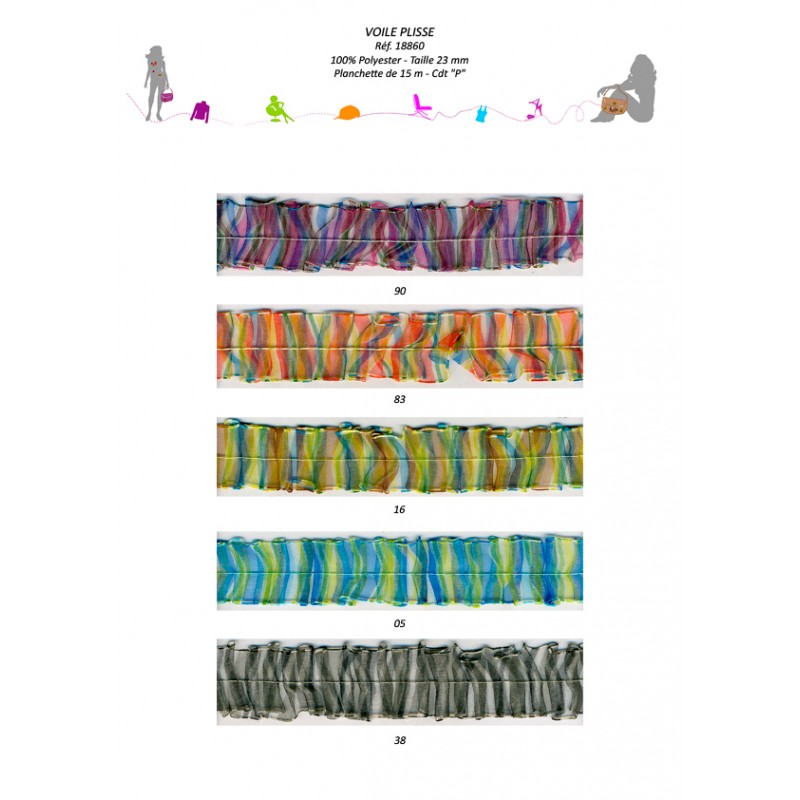 Stephanoise S18860 - VOILE PLISSE 23 MM