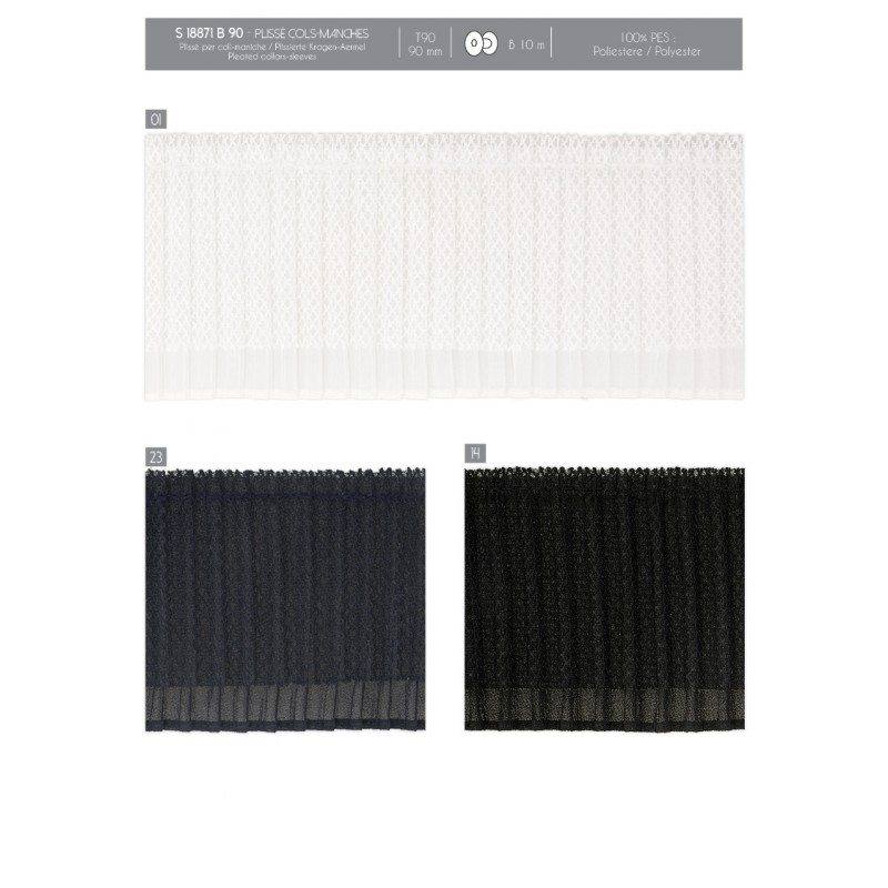 Stephanoise S18871 - PLISSÉ COLS/MANCHES