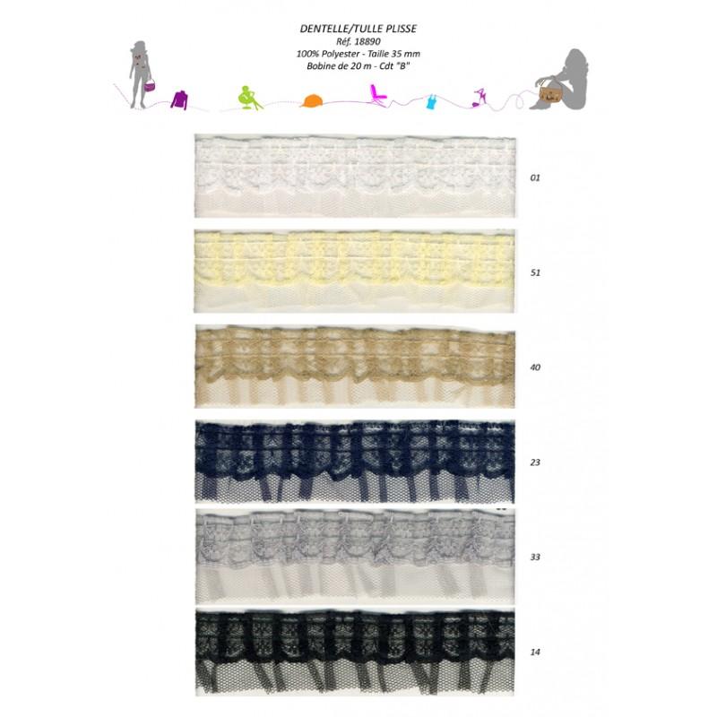 Stephanoise S18890 - DENTELLE/TULLE PLISSE