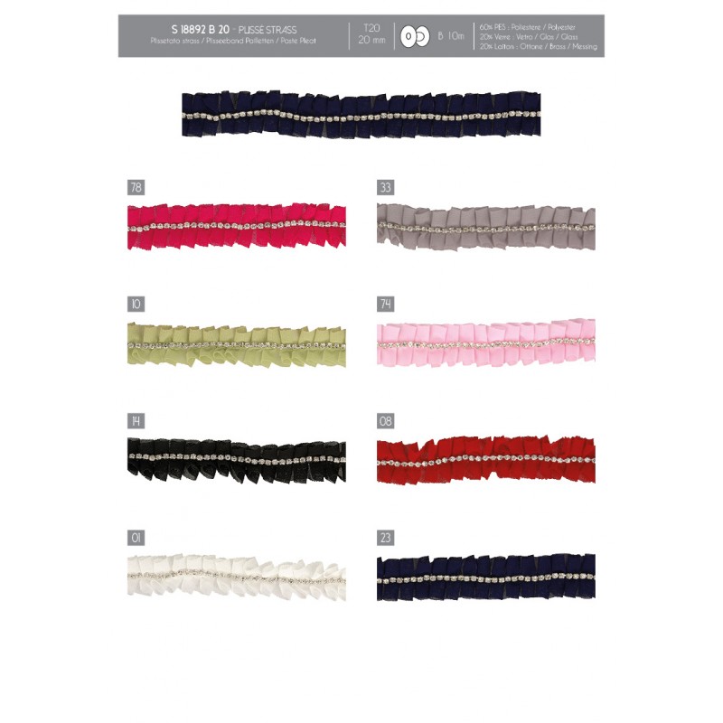 Stephanoise S18892 - PLISSÉ STRASS 20MM