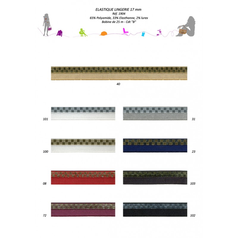 Stephanoise S1904 - ELASTIQUE LINGERIE 17MM