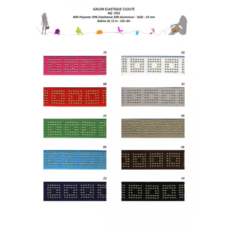 Stephanoise S1932 - GALON ELASTIQUE CLOUTE