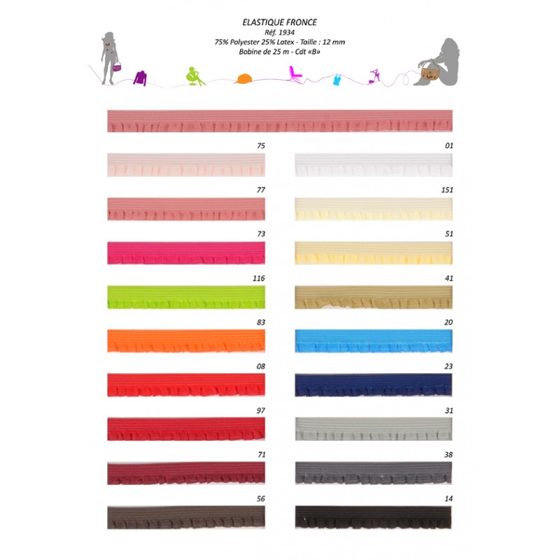 Stephanoise S1934 - ELASTIQUE FRONCE 12 MM