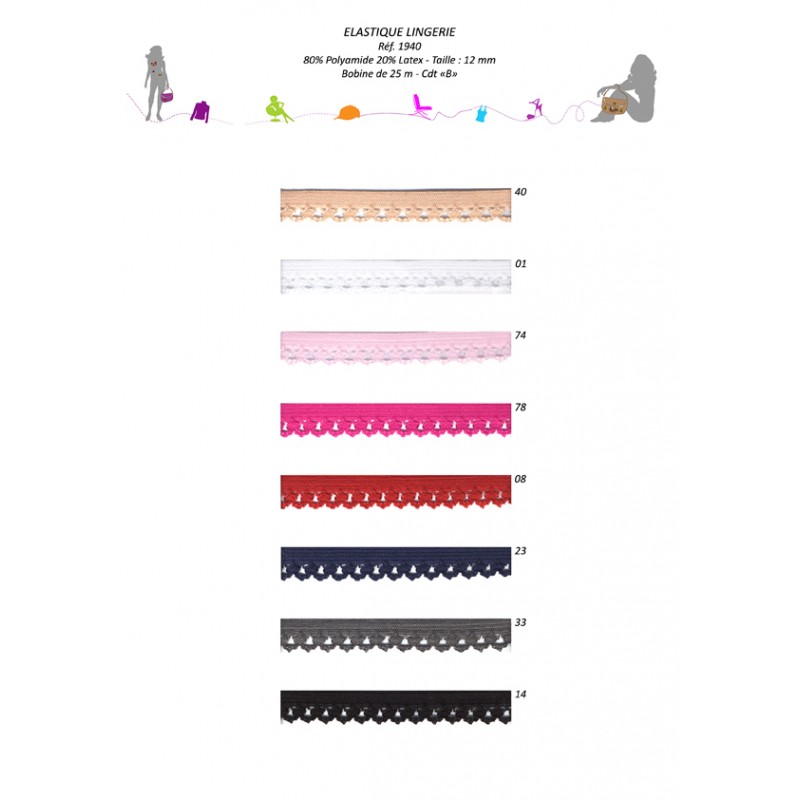 Stephanoise S1940 - ELASTIQUE LINGERIE 12MM