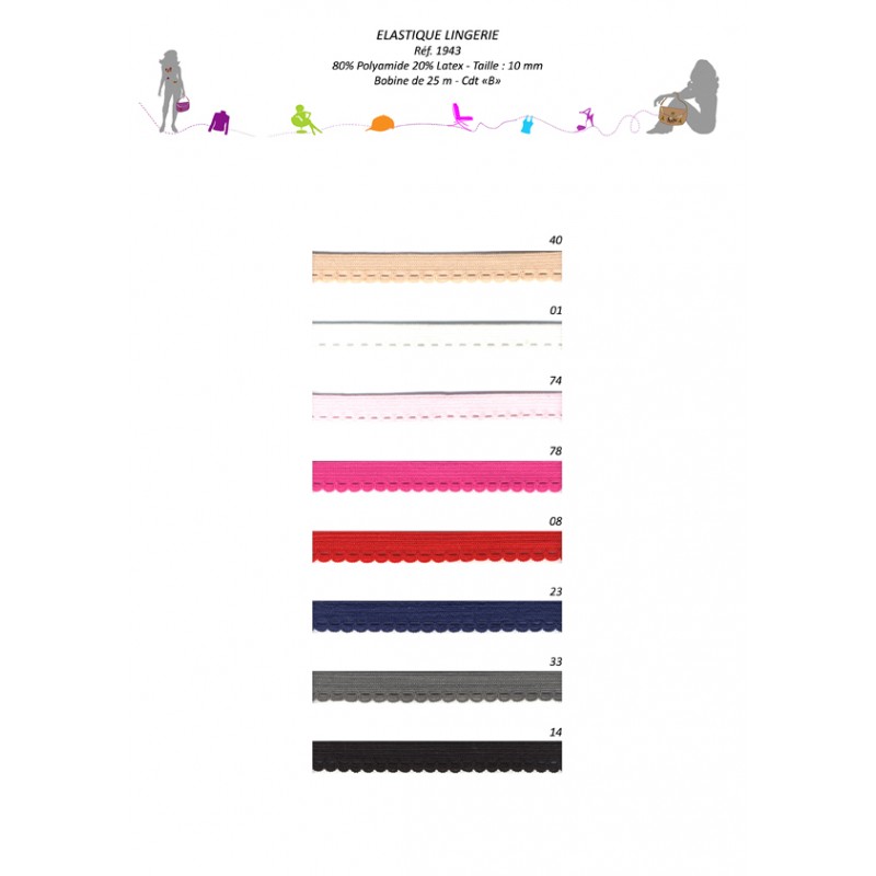 Stephanoise S1943 - ELASTIQUE LINGERIE 10MM