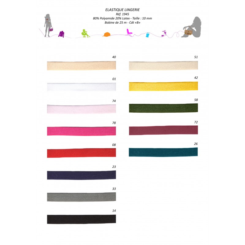 Stephanoise S1945 - ELASTIQUE LINGERIE 10MM