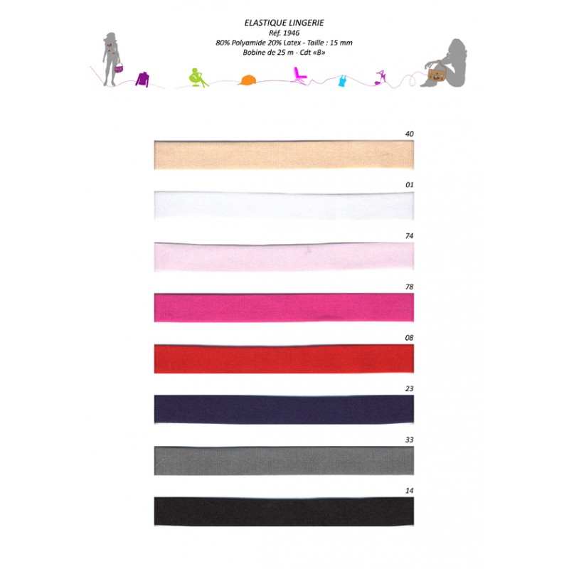 Stephanoise S1946 - ELASTIQUE LINGERIE 15MM