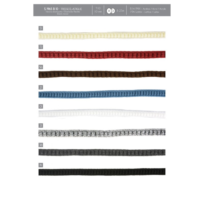 Stephanoise S1965 - TRESSE ÉLASTIQUE 10MM