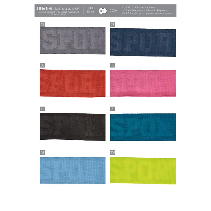 Stephanoise S1966 - ÉLASTIQUE 3D"SPORT" 40MM