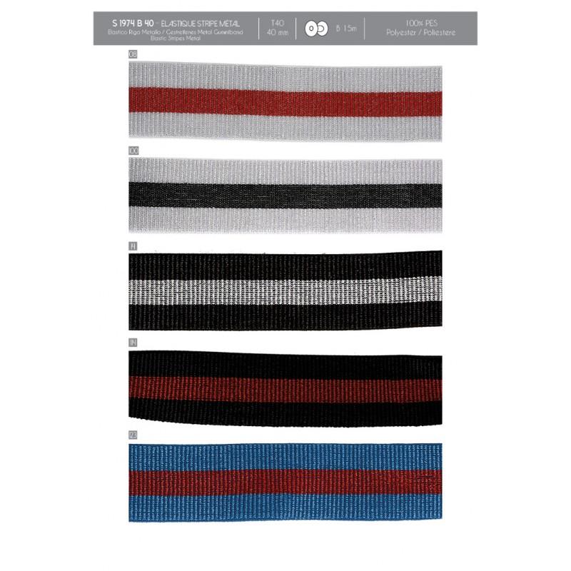 Stephanoise S1974 - ÉLASTIQUE STRIPE MÉTAL