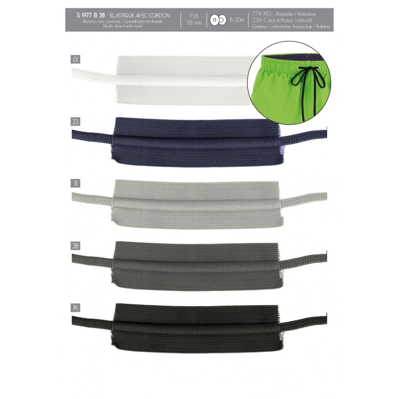 Stephanoise S1977 - ÉLASTIQUE AVEC CORDON