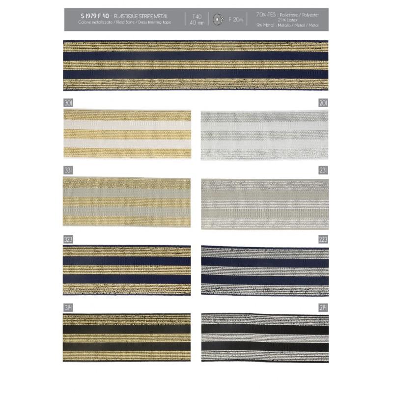 Stephanoise S1979 - ÉLASTIQUE STRIPE MÉTAL