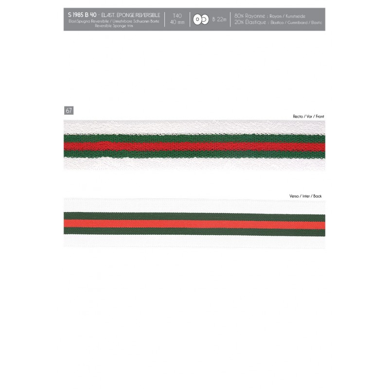 Stephanoise S1985 - ELASTIQUE ÉPONGE REVERSIBLE