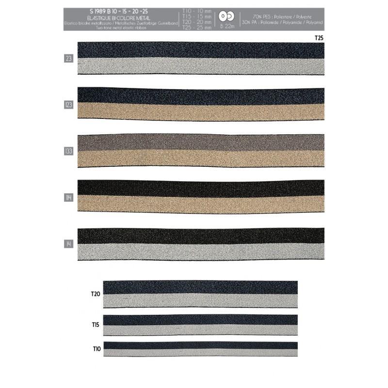 Stephanoise S1989 - ÉLASTIQUE BI-COLORE MÉTAL