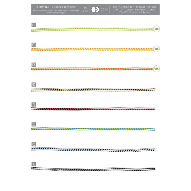 Stephanoise S1996 - ÉLASTIQUE RECTANGLE