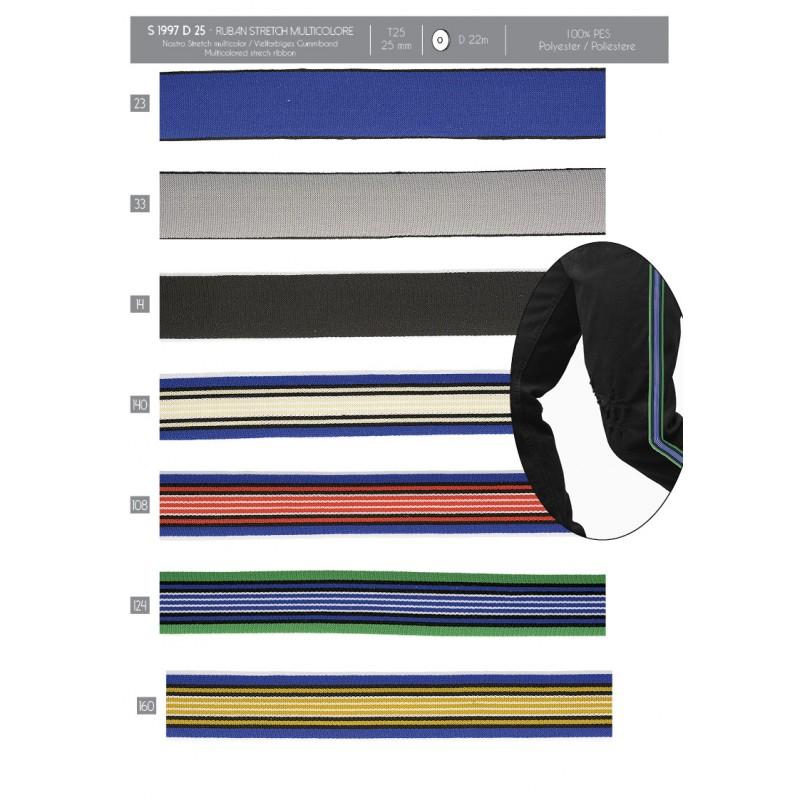 Stephanoise S1997 - RUBAN STRETCH MULTICOLORE