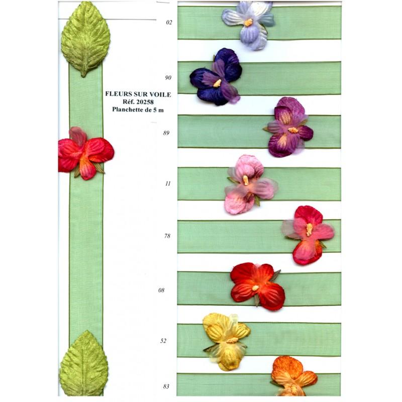 Stephanoise S20258 - VOILE/FLEURS NON LAITONNE