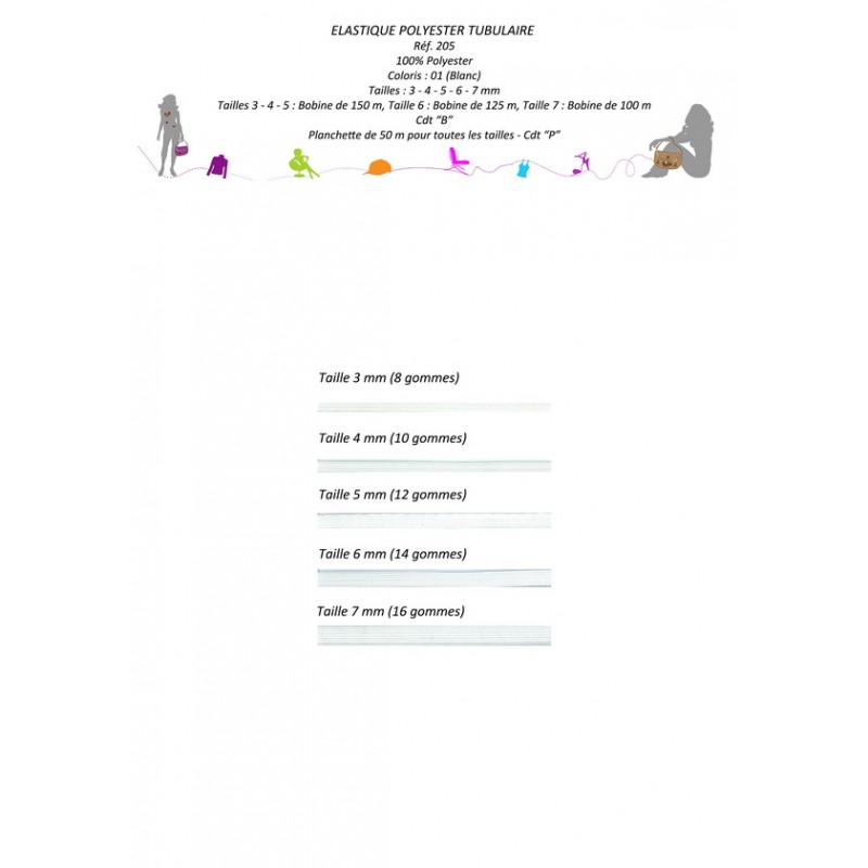 Stephanoise S205 - ELASTIQUE TUBUL. POLYESTER