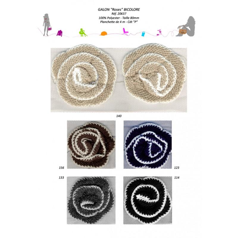 Stephanoise S20637 - GALON "ROSES" BICOLORE