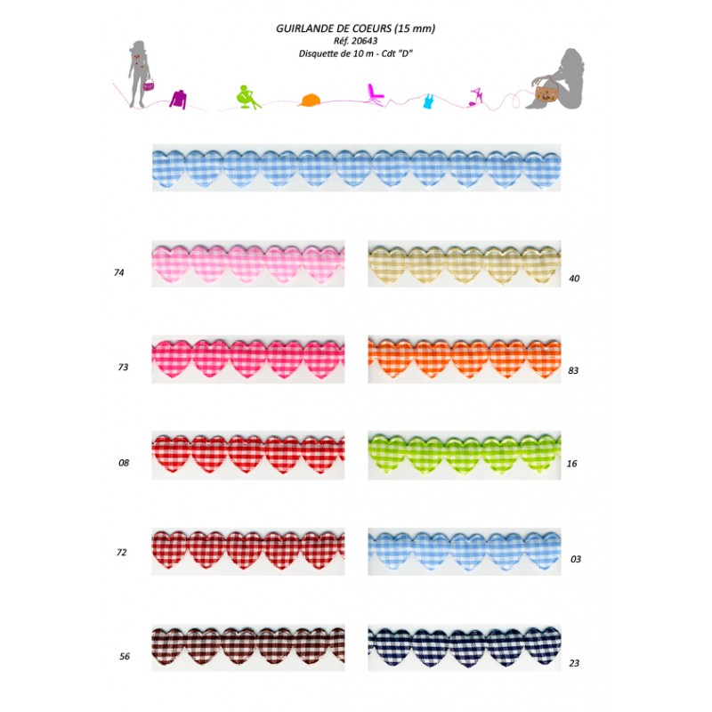 Stephanoise S20643 - GUIRLANDE DE COEURS 15MM