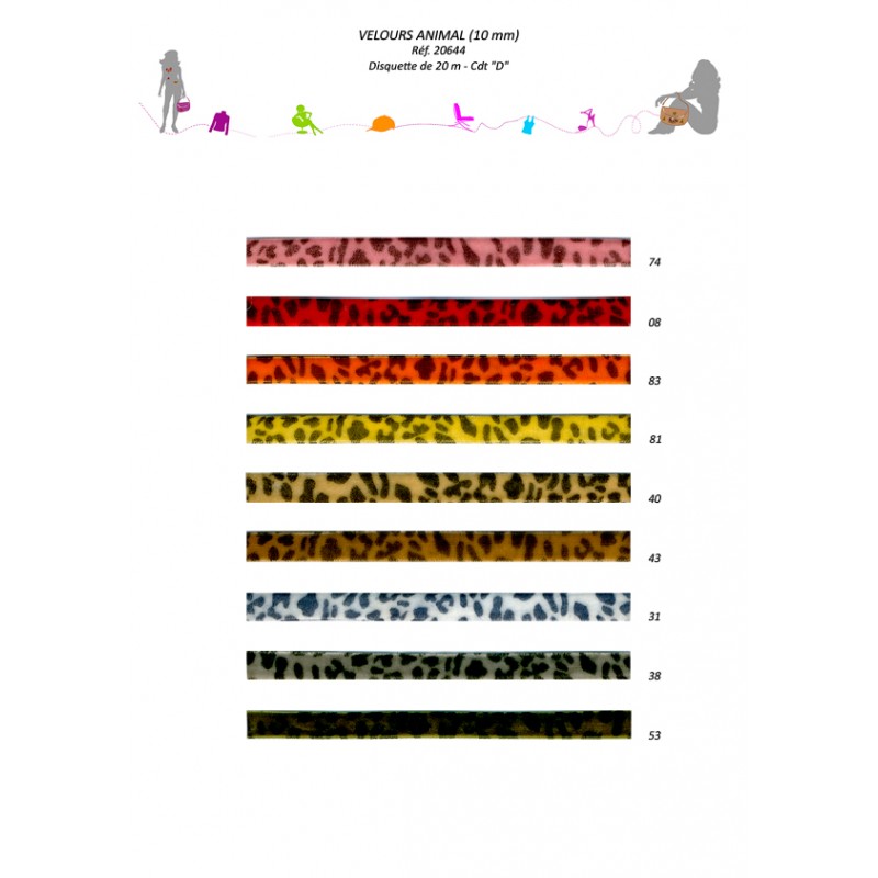 Stephanoise S20644 - VELOURS "ANIMAL" 10MM