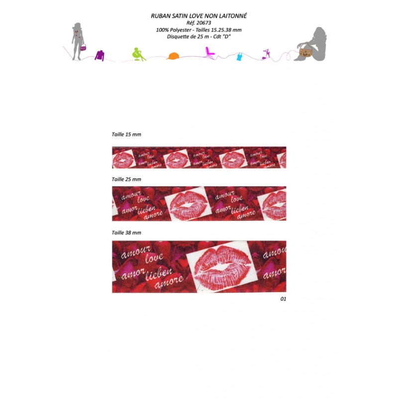 Stephanoise S20673 - RUBAN SATIN LOVE