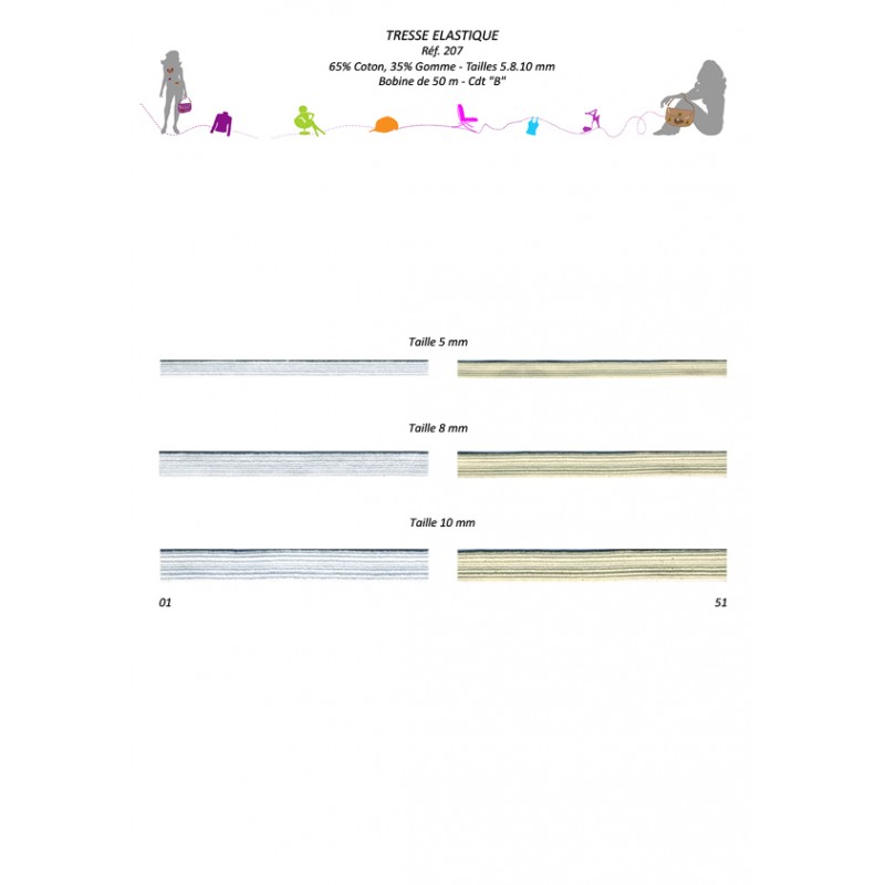 Stephanoise S207 - TRESSE ELASTIQUE 5MM