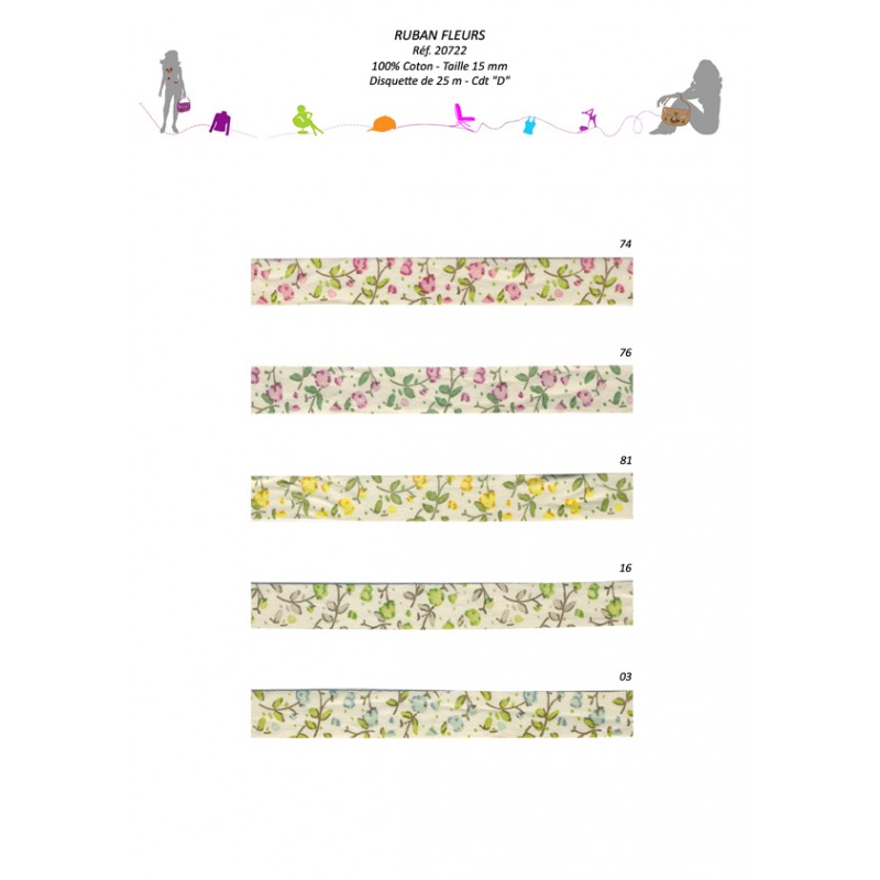 Stephanoise S20722 - RUBAN FLEURS
