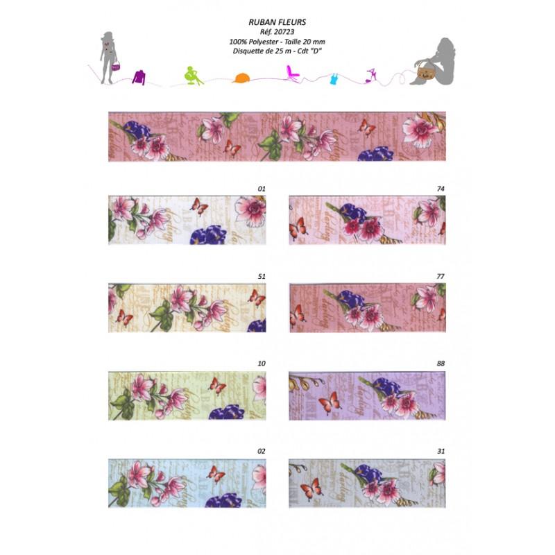 Stephanoise S20723 - RUBAN FLEURS 20 MM