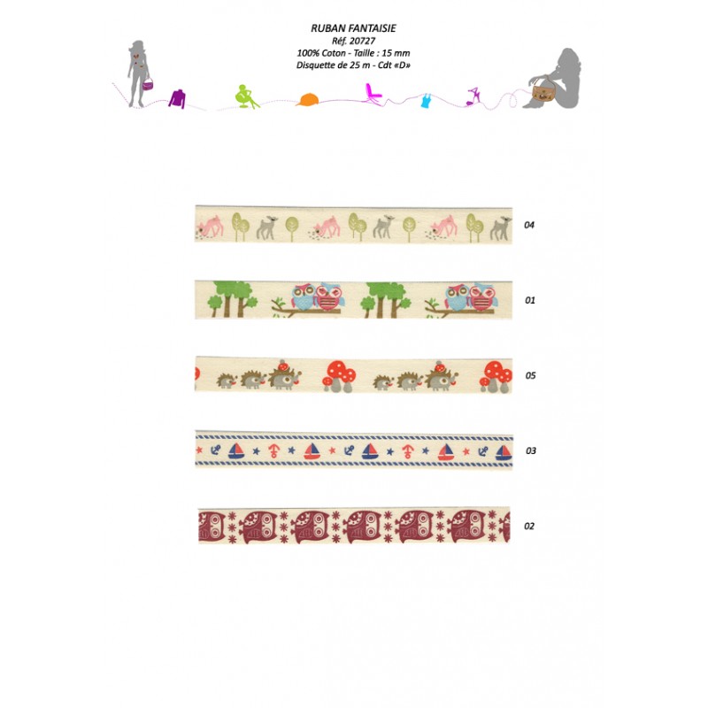 Stephanoise S20727 - RUBAN FANTAISIE 15 MM