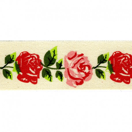 stephanoise S20735 - RUBAN ROSES 25 MM