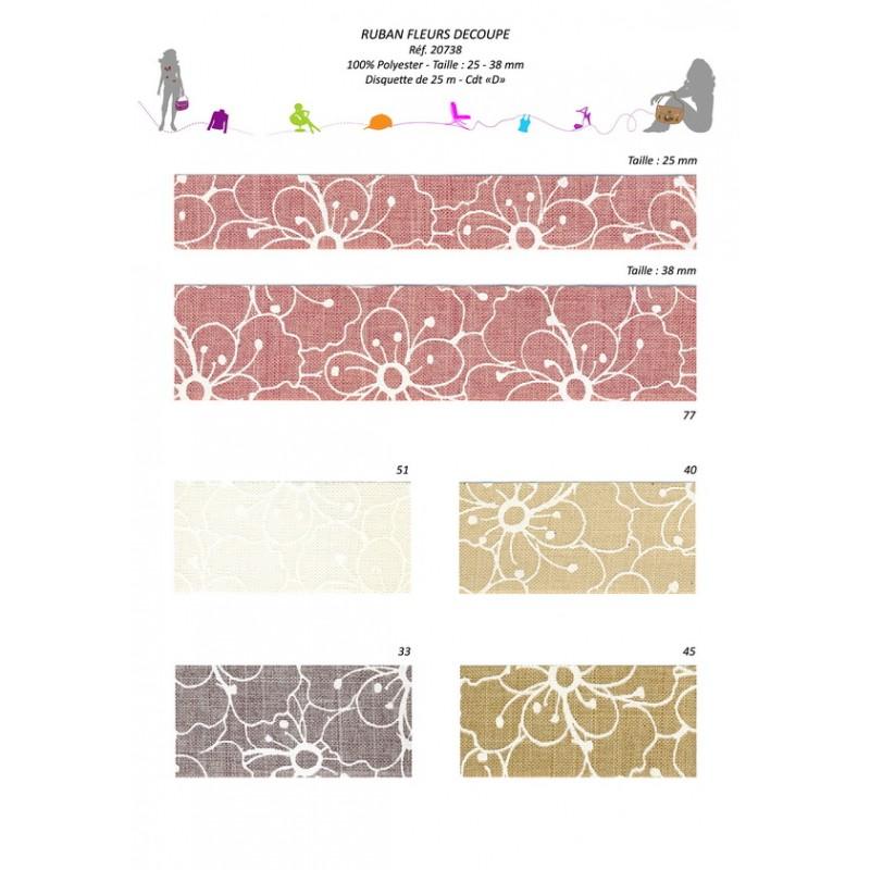 Stephanoise S20738 - RUBAN FLEURS DECOUPES