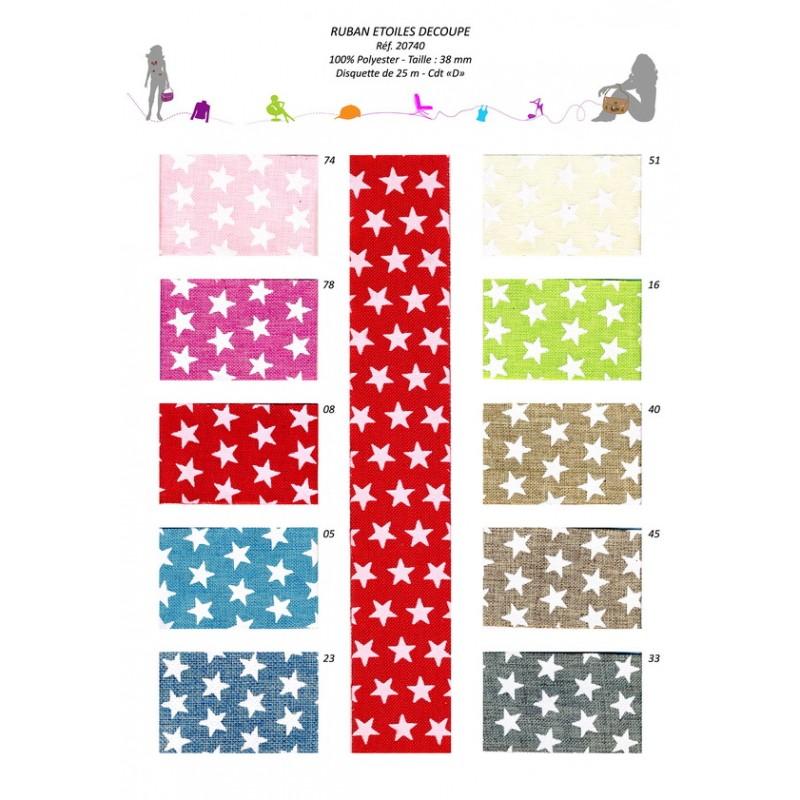 Stephanoise S20740 - RUBAN ETOILES DECOUPE