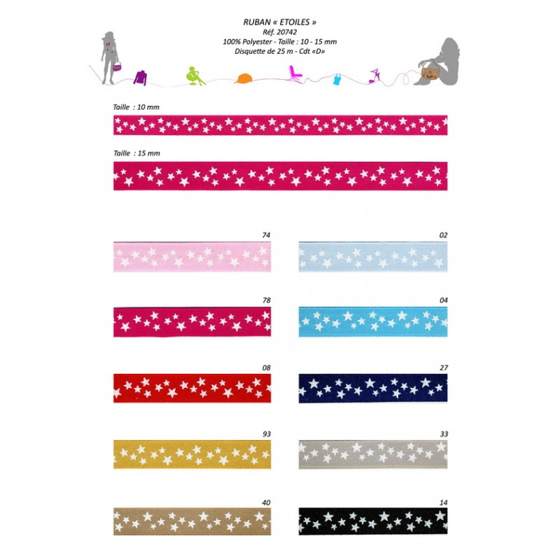 Stephanoise S20742 - RUBAN "ETOILES"