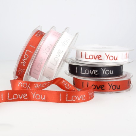 stephanoise S20751 - RUBAN MOTIF I LOVE YOU