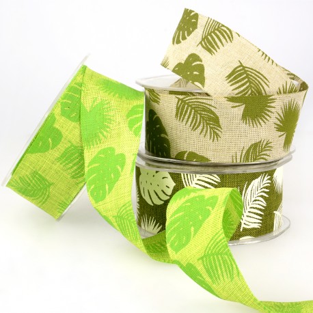 stephanoise S20752 - RUBAN MOTIF FEUILLES