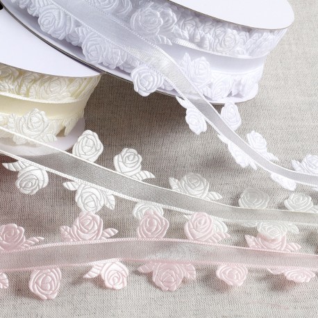 stephanoise S20761 - RUBAN DECOUPE ROSES