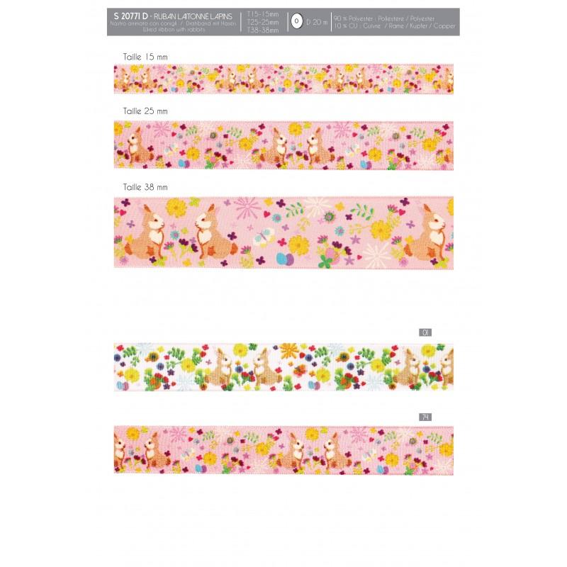 Stephanoise S20771 - RUBAN LAITONNÉ LAPINS
