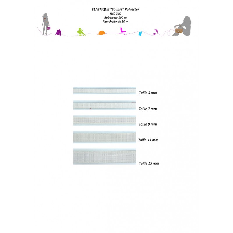 Stephanoise S210 - ELASTIQUE SOUPLE POLYESTER