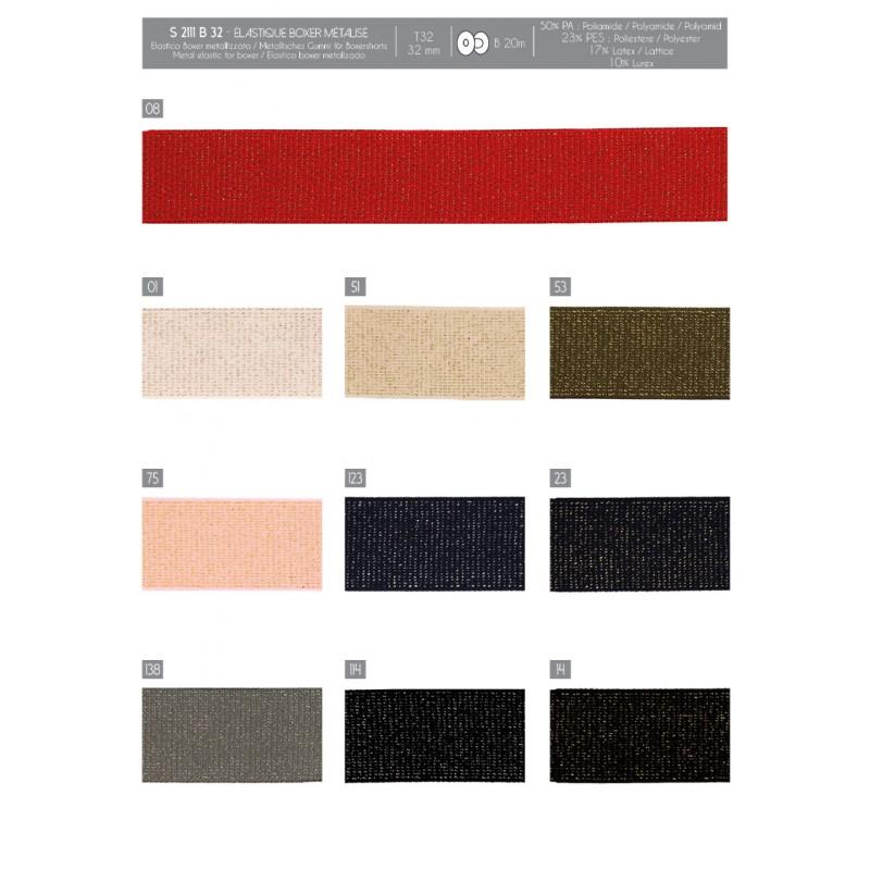 Stephanoise S2111 - ÉLASTIQUE BOXER METALISE