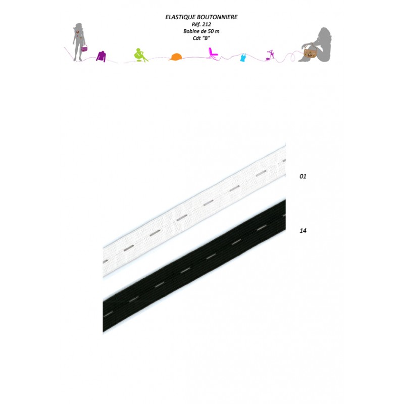 Stephanoise S212 - ELASTIQUE BOUTONNIERE