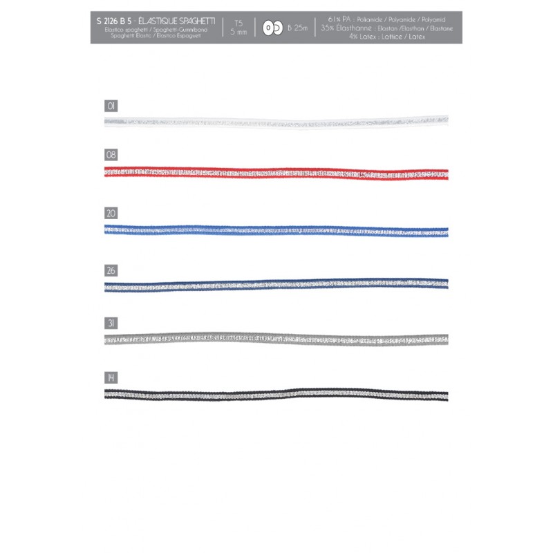 Stephanoise S2126 - ÉLASTIQUE SPAGHETTI