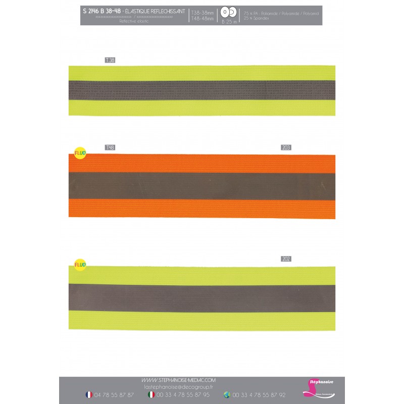Stephanoise S2146 - ÉLASTIQUE REFLECHISSANT