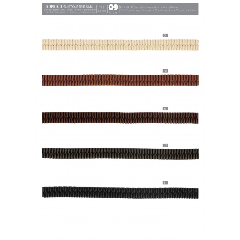 Stephanoise S2147 - ÉLASTIQUE EPAIS SIMILI